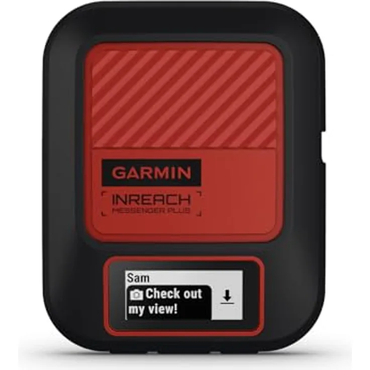 Garmin inReach Messenger Plus, Satelliten-Kommunikationsgerät mit 2-Wege-Kommunikation, Multimedia-Nachrichten, interaktivem SOS-Notruf, Akkulaufzeit bis zu 25 Tage