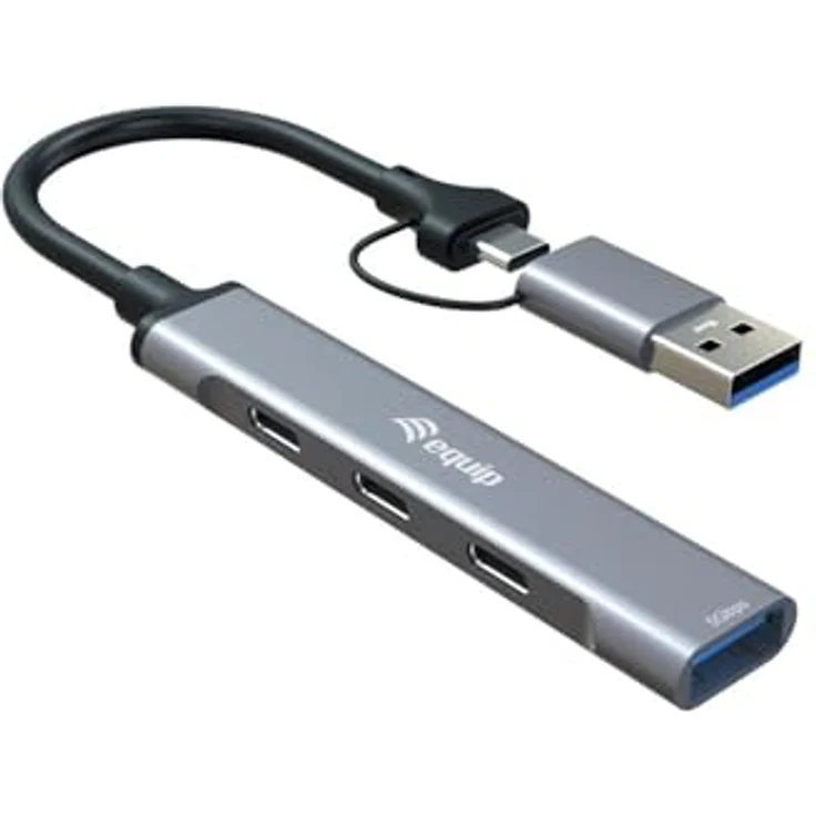 Equip 4-Port USB 3.2 Gen 1/2.0 Hub, USB-C X 3 + USB-A X 1, W129304428