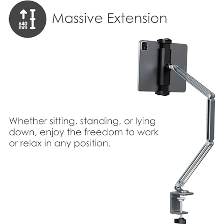 Desire2 Flex Arm Portable Tablet-Halterung, verstellbarer Aluminium ...