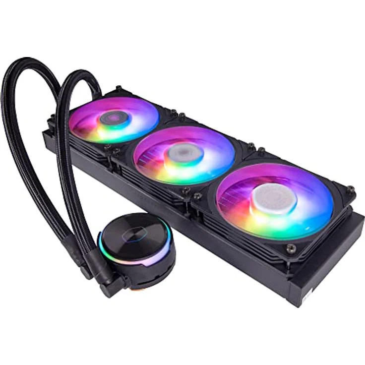Cooler Master MasterLiquid PL360 Flux CPU-Kühler - AIO Wasserkühlung mit 3 x 120mm Lüfter, 360mm Kühler inkl. ARGB-Controller (2te Generation) - AMD- und Intel-kompatibel – Bild 3