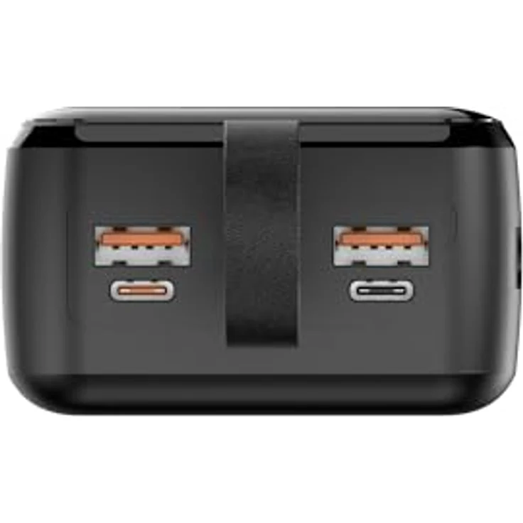 REALPOWER PB-27000 Pro Powerbank 27.000 mAh, 65 Watt Ausgangsleistung, 2x USB-A, 1x USB-C, Flugtauglich, Schwarz – Bild 3