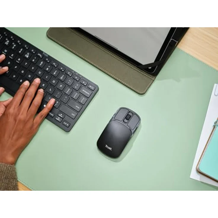 Trust ZYLO Pocket Wireless Mouse, kabellose faltbare Maus im Taschenformat, Schwarz mit USB-C-Empfänger und bis zu 5 Monate Akkulaufzeit – Bild 9