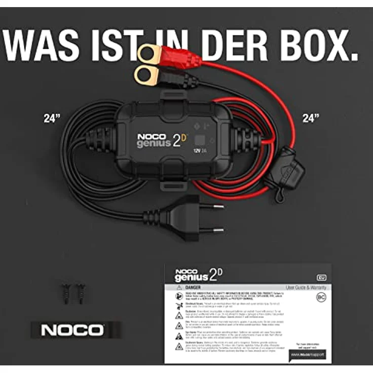 NOCO GENIUS2DEU Automatikladegerät 12V 2A, kompaktes und intelligentes Ladegerät für Blei-Säure-Batterien, IP65 Schutz – Bild 6