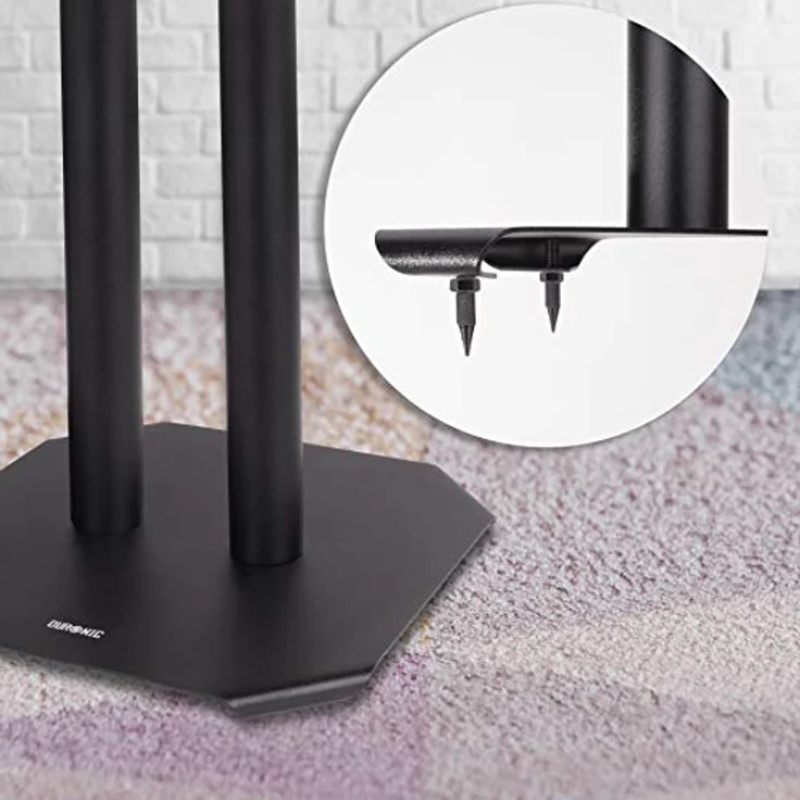 Duronic SPS1022 - 40 Twin Lautsprecherständer 40 cm schwarze Metall Basis / 40 cm Höhe / geeignet für Lautsprecher - Hi-Fi und Heimkinoanlagen. – Bild 5