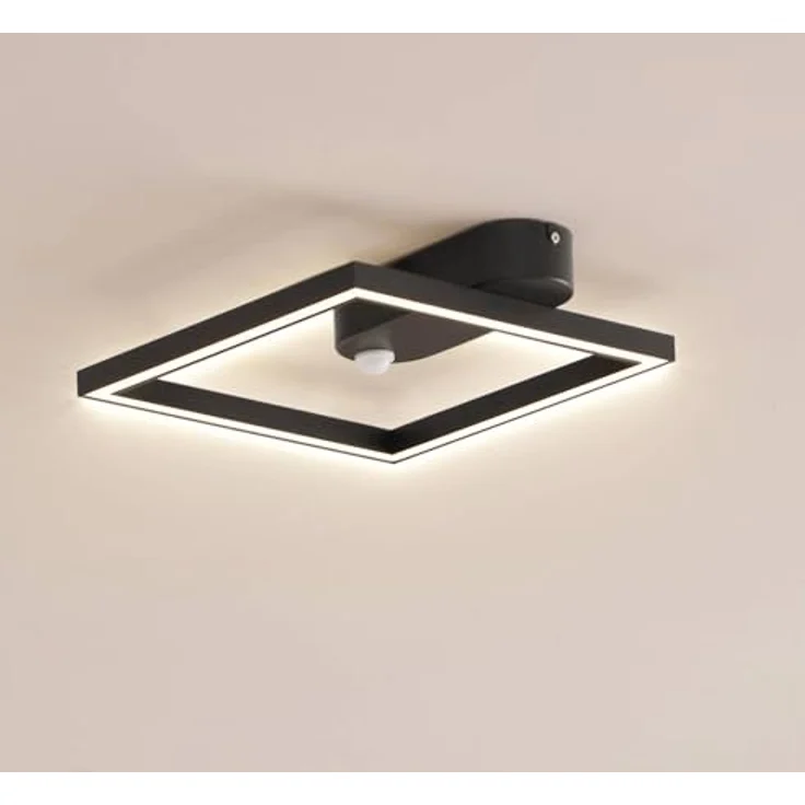 Lindby LED Deckenlampe mit Sensor Yulla Bewegungsmelder (Modern) in Schwarz - Energiesparende Deckenleuchte mit integriertem Bewegungsmelder – Bild 2