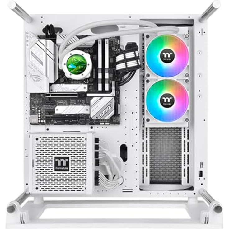 Thermaltake TH240 V2 Ultra ARGB Sync CPU Liquid Cooler Snow Edition All-In-One, Wasserkühlung mit CT120 ARGB-Lüftern und Infinity-Mirror-Design – Bild 7