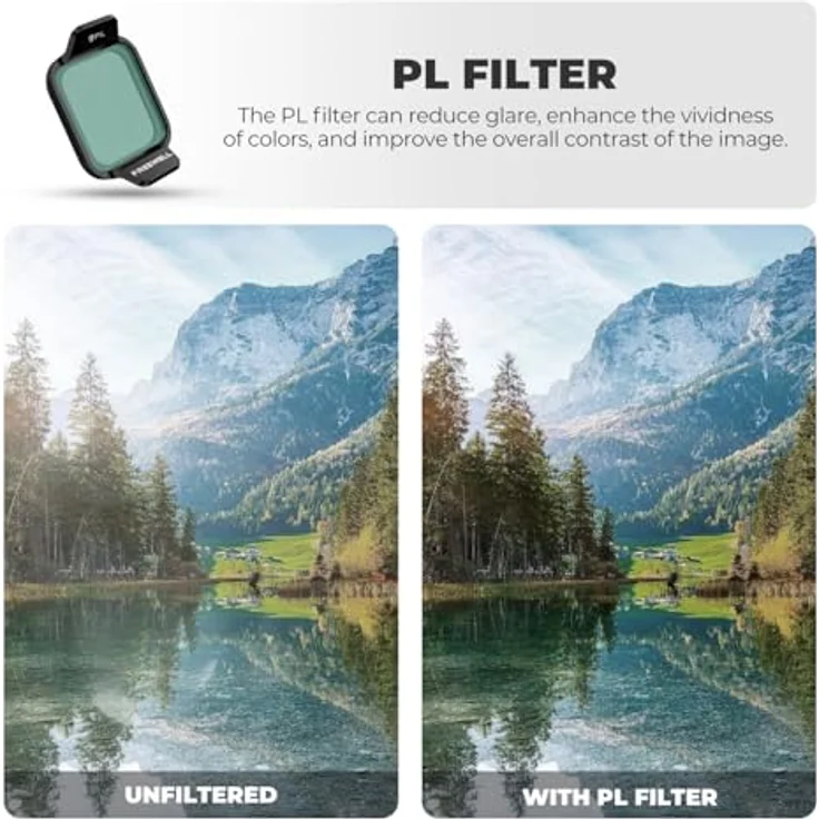 FREEWELL Standard Day ND-Filter-Set für DJI Flip Drone - ND8, ND16, ND32, ND64, ND128, PL-Filter - Lichtreduzierung, verbesserte Farben, sanfte Bewegungen – Bild 4