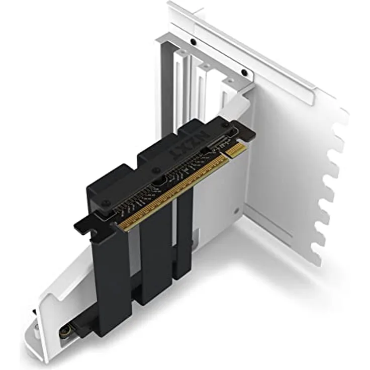 Nzxt Vertical GPU Mounting Kit-AB-RH175-W1-175 mm PCIe 4.0x16 Riser-Kabel – GPU-Halterung Robuste Stahlhalterung, Schwarz/Weiß