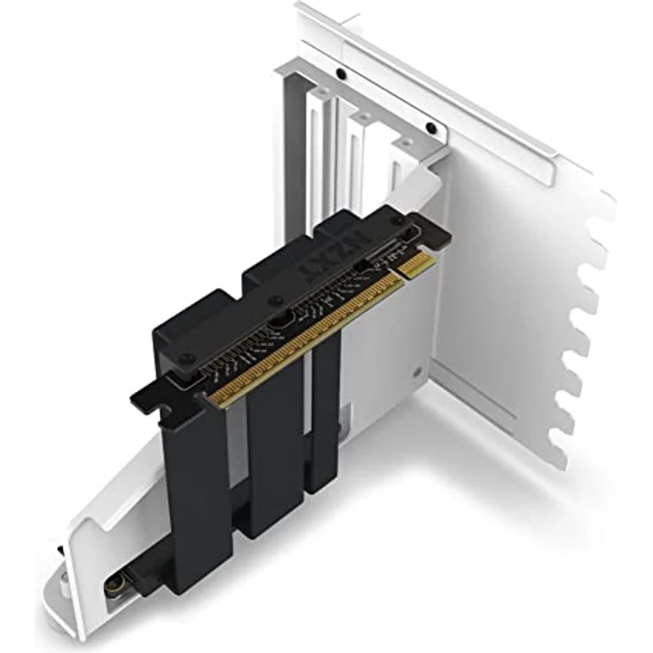 Nzxt Vertical GPU Mounting Kit-AB-RH175-W1-175 mm PCIe 4.0x16 Riser-Kabel – GPU-Halterung Robuste Stahlhalterung, Schwarz/Weiß – Bild 1