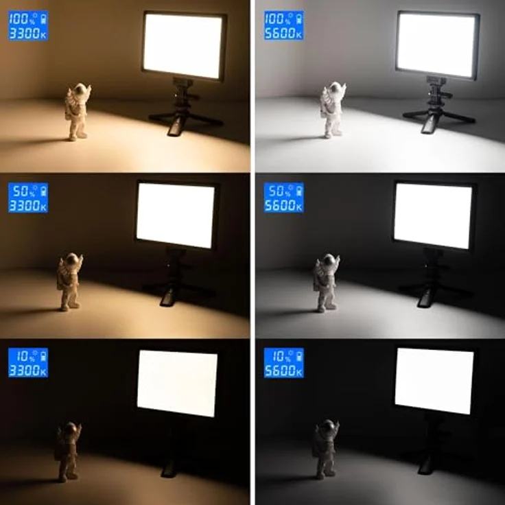 VILTROX L116T Dimmbar LED-Videoleuchte 3300K-5600k Farbtemperatur Studioleuchte Fotoleuchte für DSLR Kameras und Videokameras (ohne Batterie) – Bild 7