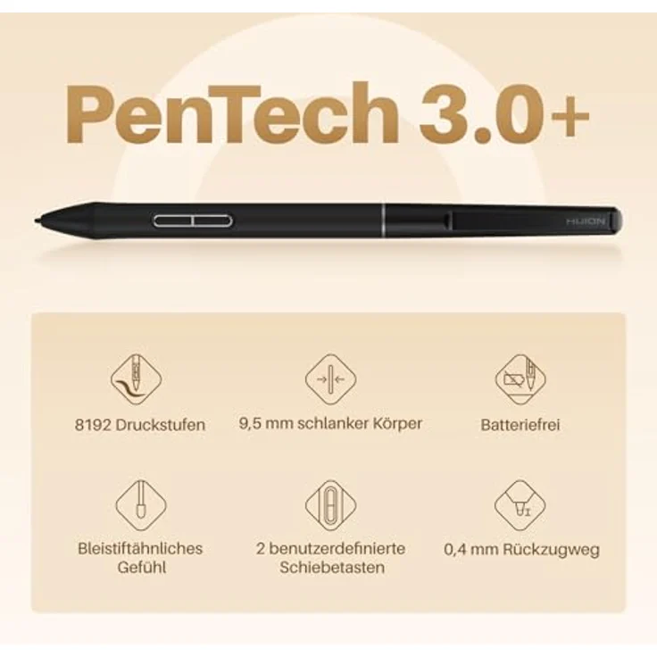 HUION Inspiroy Frego S Bluetooth-Grafiktablett, PenTech 3.0+, 6,3 x 3,9 Zoll, Cosmo Black – Bild 5