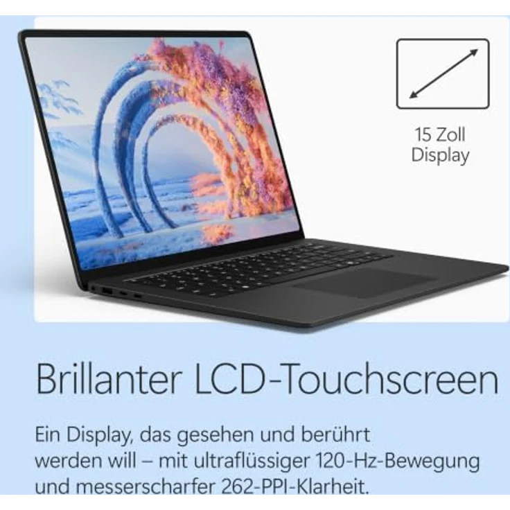 MICROSOFT Surface Laptop 8. Edition, 15 Zoll mit Qualcomm Snapdragon X2 Elite, 16 GB RAM, 1 TB SSD, Adreno™ Onboard Graphics, Windows 11 Home, lange Akkulaufzeit – Bild 2