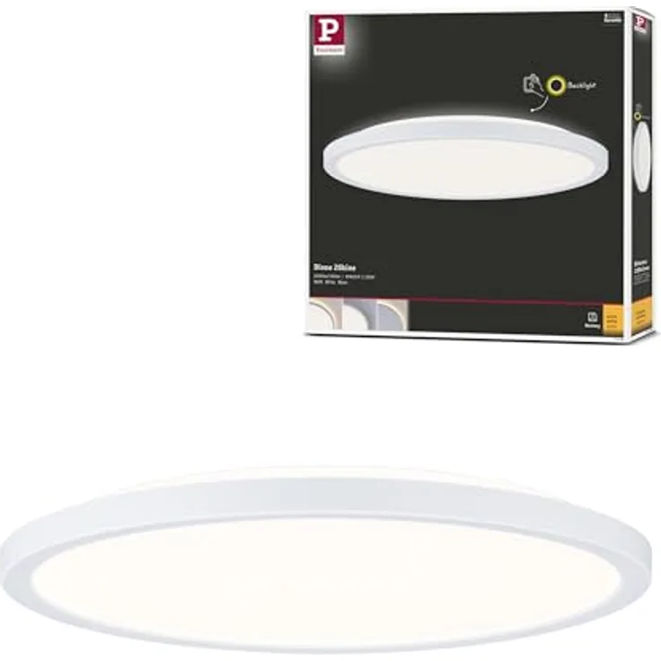 Paulmann Panel Atria Shine Sep Switch 21W 3000K 290mm Weiß Kunststoff 71189, Smarte Deckenbeleuchtung mit Memory-Effekt