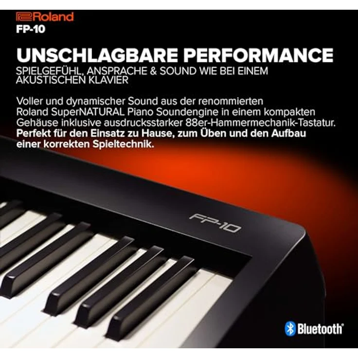 Roland FP-30X BK, Digitalpiano mit 88 Tasten, SuperNATURAL Soundengine, Bluetooth® und leistungsstarkem Lautsprechersystem – Bild 2