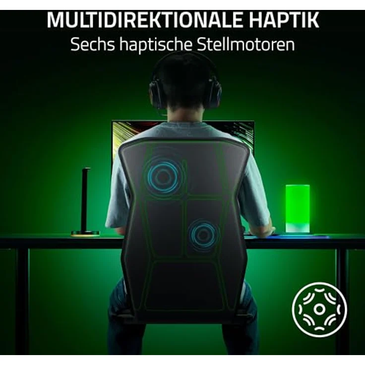 Razer Freyja - Gaming-Sitz-Kissen Auflage mit Razer Sensa HD-Haptik, HyperSpeed Wireless und Bluetooth, für Gaming- und Bürostühle, Haptik-EQ per Razer Synapse, Schwarz – Bild 3