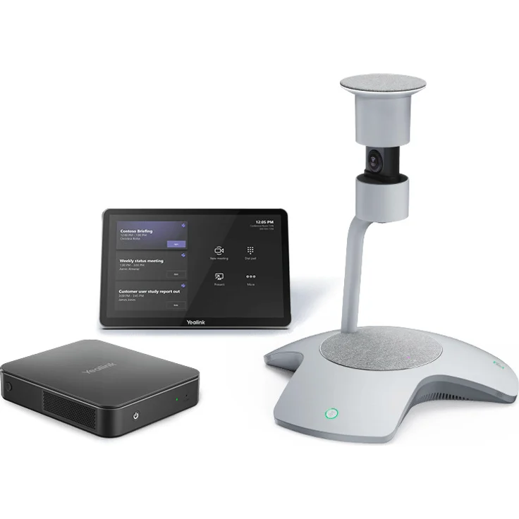 Yealink MVC Room System S60-C5-000, Videokonferenzsystem mit 360° Kamera und intelligenter Audiofunktion, schwarz