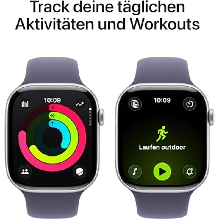 Apple Watch Series 11 Cellular, 46 mm, Aluminiumgehäuse Silber, Sportarmband Nebelviolett - S/M – Bild 3