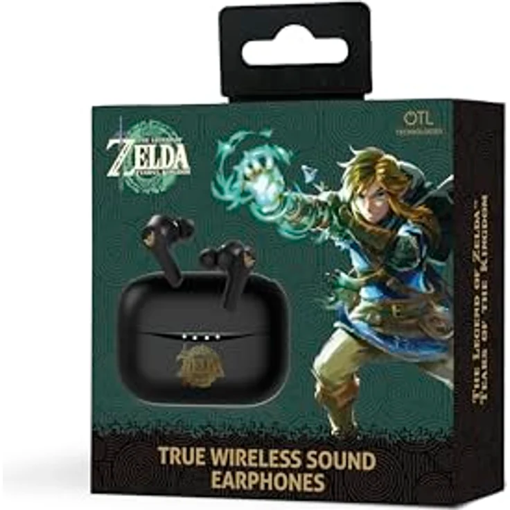 OTL TWS the Legend of Zelda: Tears of the Kingdom, Bluetooth Kopfhörer mit 6 Stunden Spielzeit, Schwarz – Bild 5