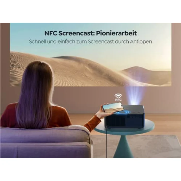 Yaber 2Ks 4K Heimkino mit TV-Dongle, NFC, Dolby Audio, Sound von JBL, Autofokus, 6D Auto Trapezkorrektur WiFi6 Bluetooth Beamer, YABER 800 ANSI 1080P Full HD Beamer Video Projektor mit Netflix 7000+ Apps – Bild 4
