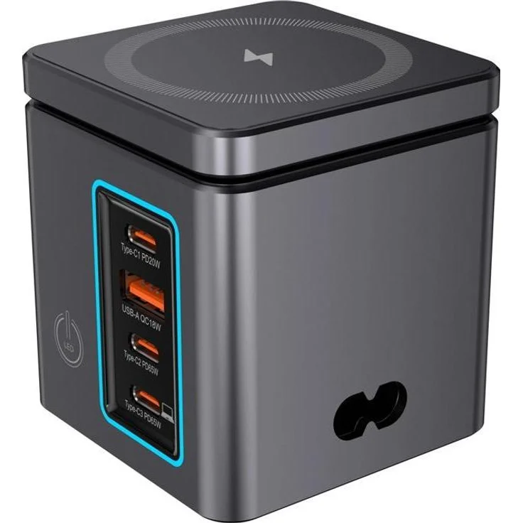 BlitzWolf BW-i113, 105W GaN USB-Ladegerät mit 3x USB-C und 1x USB-A Anschluss
