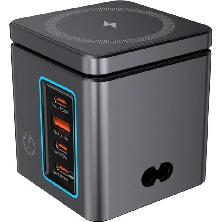 BlitzWolf BW-i113, 105W GaN USB-Ladegerät mit 3x USB-C und 1x USB-A Anschluss