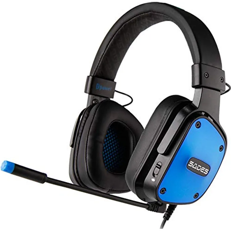 SADES D-Power Gaming-Headset für PS4/PC/Xbox Dpower schwarz blau normal