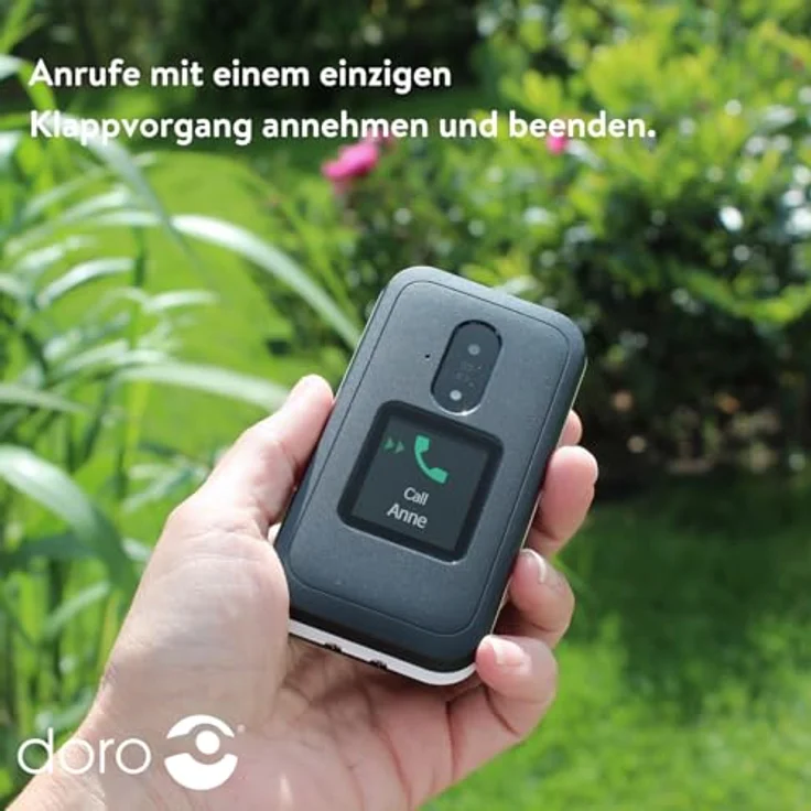 Doro Leva E30 4G Smartphone, Klappgehäuse, 2.8 Zoll Display, 0.3 MP Kamera, Single SIM, Schwarz-Weiß – Bild 6