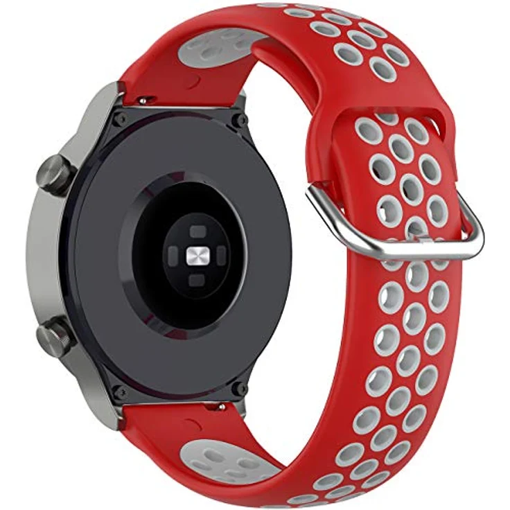 Shieranlee Silikon Ersatzarmband für Huawei Watch GT2 PRO, 22mm kompatibel mit YAMAY SW022, Imilab KW66, Haylou RT LS05S, One Plus, schnelles Anbringen, Edelstahlverschluss – Bild 3