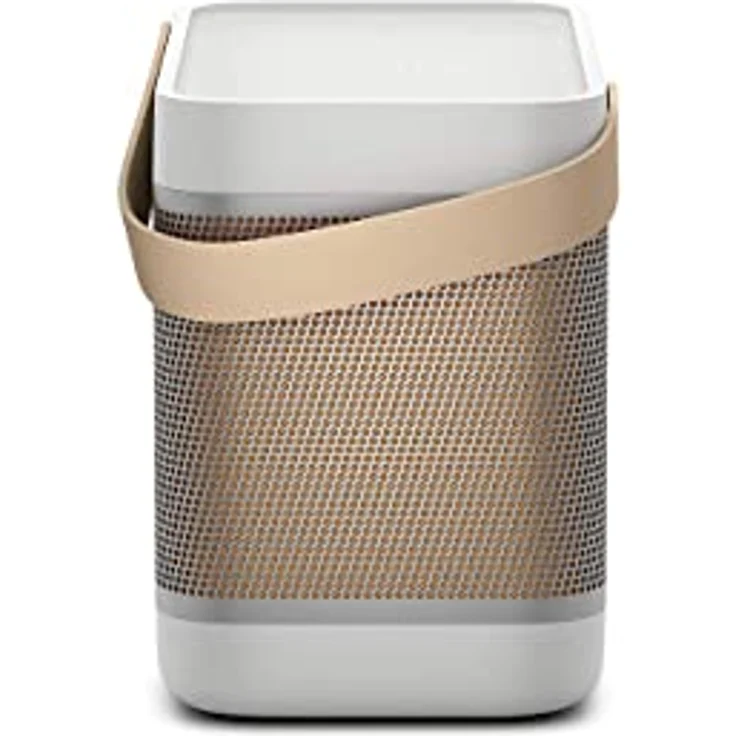 Bang & Olufsen Beolit 20 - Leistungsfähiger, kabelloser, tragbarer 360° Bluetooth Heim- Lautsprecher mit USB-C Ladekabel und integrierter Qi Ladestation - Grey Mist – Bild 3