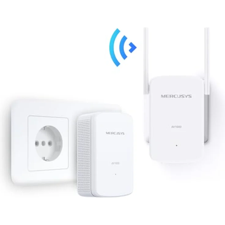 Mercusys MP510 KIT Powerline WLAN, 1000 Mbit/s HomePlug AV2, 300 Mbit/s WLAN, Gigabit Port, Plug & Play – Bild 3