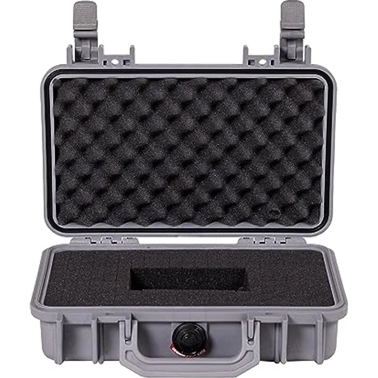 PELI 1170 Professioneller Kamerakoffer für Optimalen Schutz, IP67 Wasser- und Staubdicht, 3L Volumen, Hergestellt in den USA, Mit Schaumstoffeinlage (Anpassbar), Silber – Bild 7