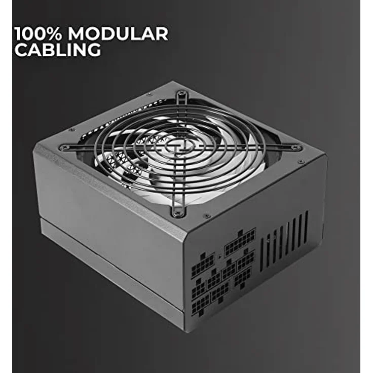 Tacens Radix VII AG 800M, Modulares Netzteil PC ATX 800W, 10 Jahre Garantie, 80Plus Silver, Silent AI-RPM Technologie, 87% Wirkungsgrad, Schwarz – Bild 4