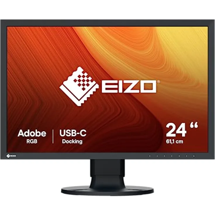 EIZO ColorEdge CS2400S 61,1 cm (24,1 Zoll) Grafik Monitor (HDMI, USB Hub, USB-C, KVM Switch, DisplayPort, 1920 x 1200, 99% AdobeRGB, 95% DCI-P3) schwarz