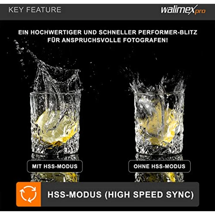 Walimex Pro Stager 600 HSS Set Single - leistungsstarker Studioblitz mit 2,4 GHz Empfänger, HSS-Modus, 600 Ws, Kurze Abbrennzeit, LED-Einstelllicht, für Profifotografen - Preisvergleich – Bild 3