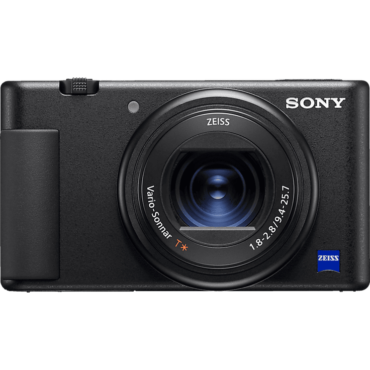 SONY ZV-1A Premium Kompaktkamera Schwarz, 20,1 MP, 4K Video, 2.7x opt. Zoom, Xtra Fine Selfie-Touchdisplay, WLAN