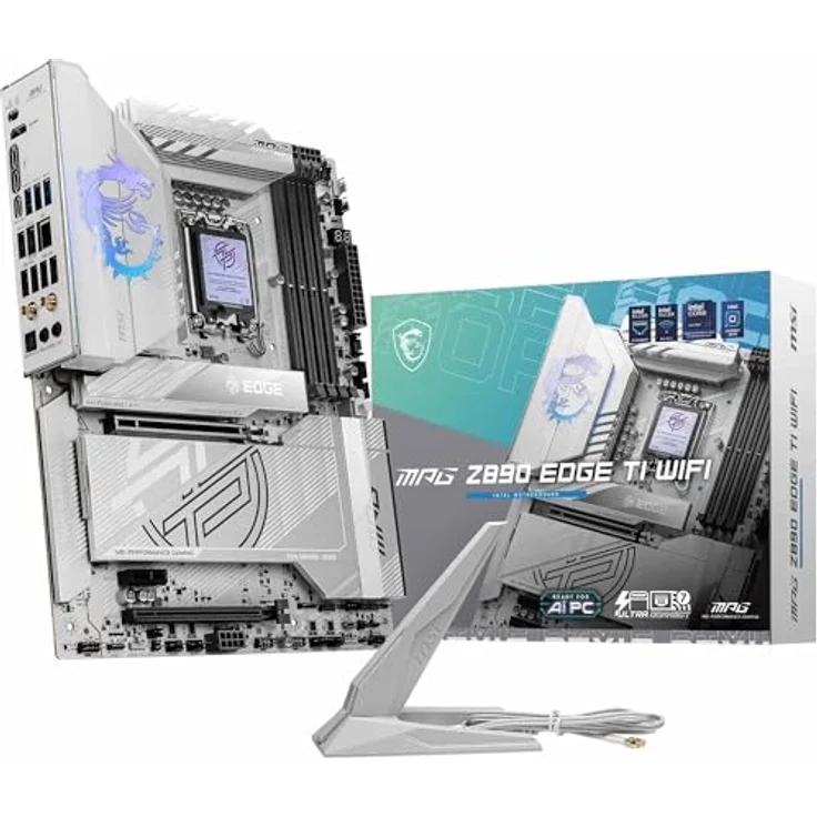 MSI MPG Z890 Edge TI WiFi Mainboard, ATX - Unterstützt Intel Core Ultra Prozessoren (Serie 2), DDR5 Memory Boost, PCIe 5.0 x16, M.2 Gen5, Wi-Fi 7, 5G LAN, Schwarz – Bild 1