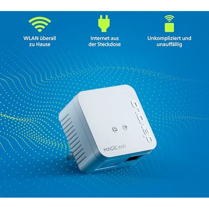 devolo Magic 1 WiFi mini: Ideal für Home Office und Streaming, Erweiterungs Adapter für zuverlässiges WLAN einfach via Stromleitung durch Wände und Decken, Mesh, G.hn-Technologie – Bild 5