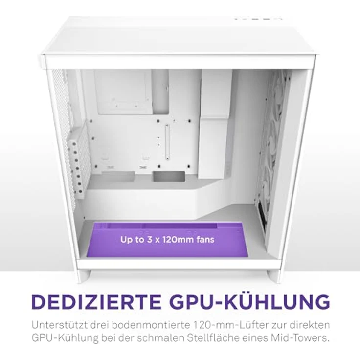 NZXT H7 Flow RGB (2024) Mid-Tower White (ATX), PC Gehäuse, Weiss – Bild 2