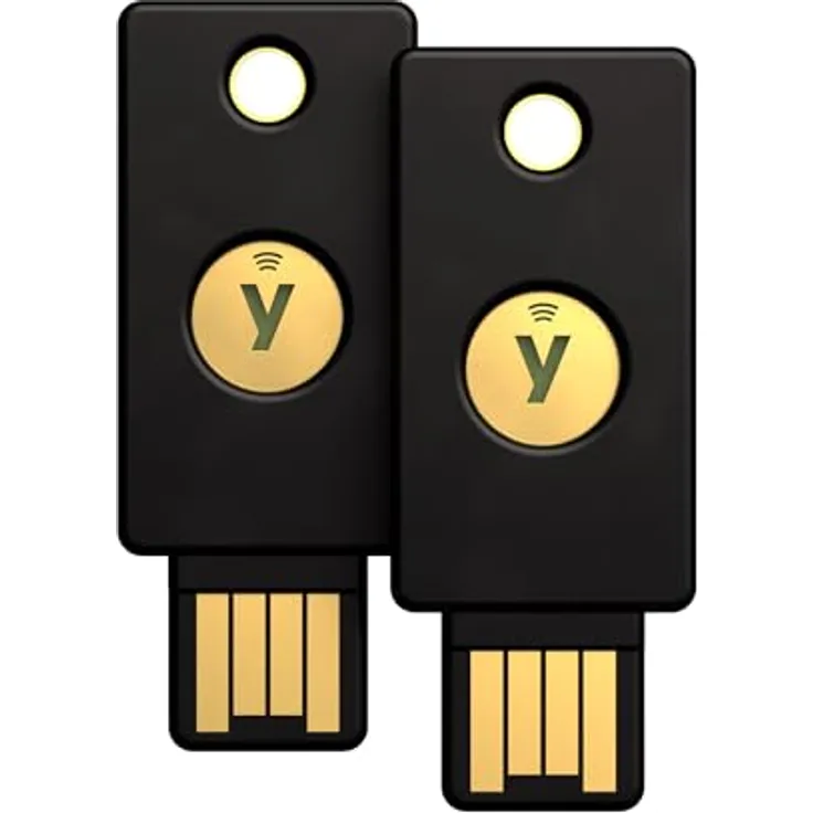 Yubico YubiKey 5 NFC, Sicherheitsschlüssel mit USB-A Anschluss, robust und langlebig