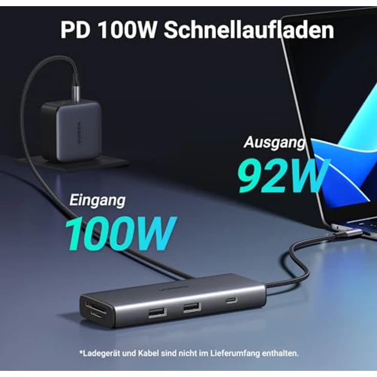 UGREEN Revodok Pro 107 USB C Docking Station 10Gbps USB-C & USB-A Ports USB 3.2 gen 2, 4K HMDI, PD100W, SD/TF USB C Hub - Kompatibel mit iPhone 15, MacBook, iPad, Surface, Steam Deck, Galaxy S24 usw. – Bild 5