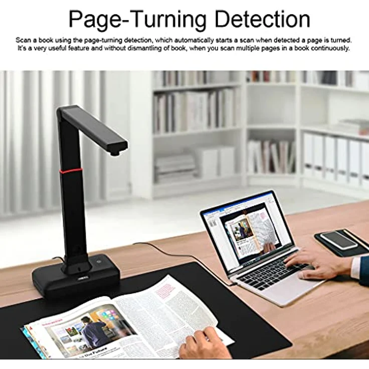 Viisan S21 A2 Overhead-Scanner für Großformatige Dokumente & Bücher bis DIN-A2, 23MP Auflösung, OCR Texterkennung, Twain - Windows & Mac – Bild 10
