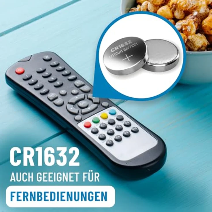 ABSINA CR1632 3V Lithium Knopfzelle, 5er Pack, auslaufsicher, lange Haltbarkeit, ideal für Autoschlüssel, Uhren, medizinische Geräte und mehr – Bild 3