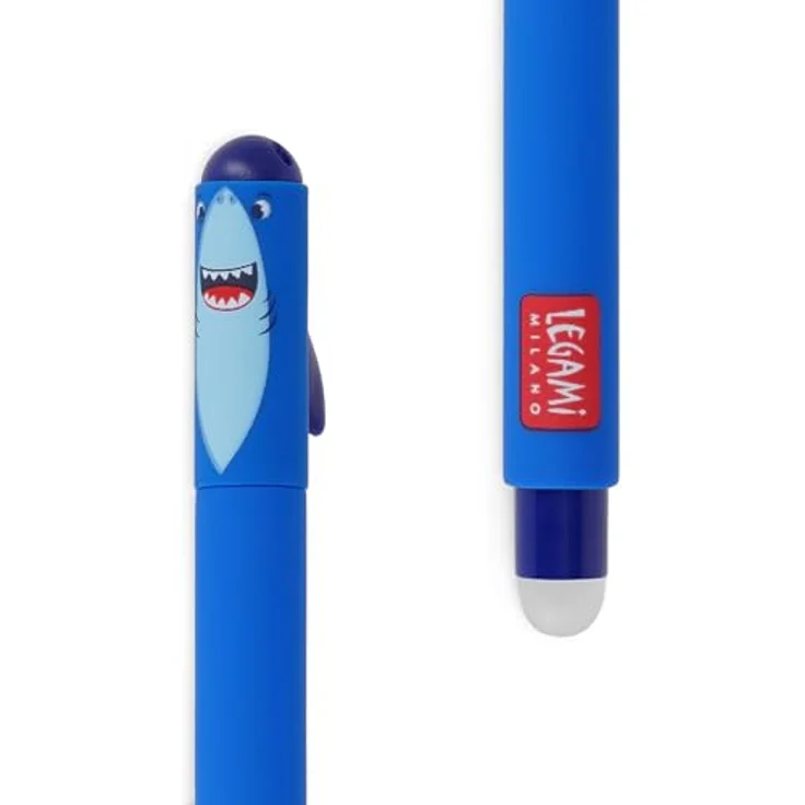 Legami Gelschreiber Hai, EP0006, löschbar, Gehäuse blau, 0,7mm, Schreibfarbe blau – Bild 2