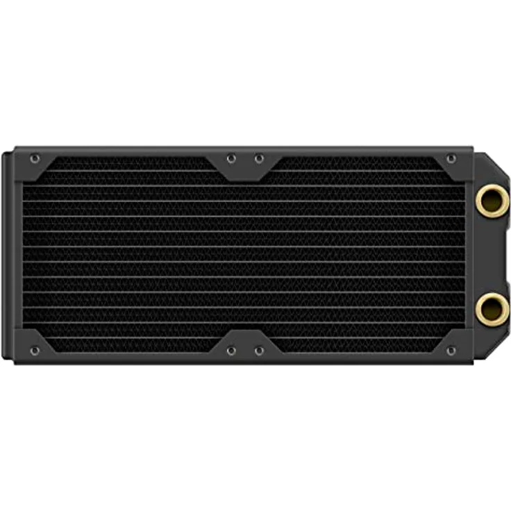 Corsair Hydro X Series XR5 240 mm NEO Radiator für Wasserkühlung – Kupferkanäle – Optimiert für Geräuscharmen Betrieb – 2 × 120-mm-Lüfterhalterung – G1/4"-Gewinde - Schwarz