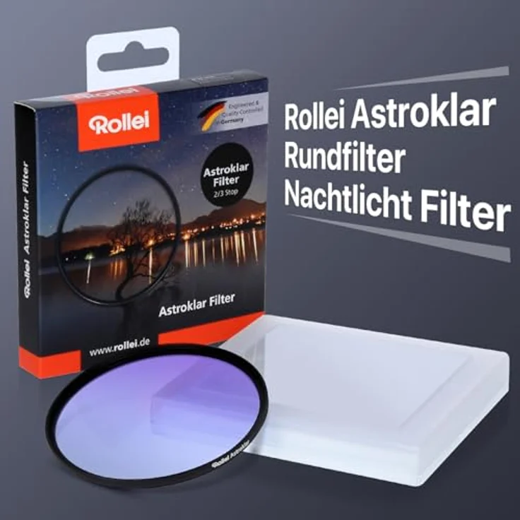 Rollei Astroklar Nachtlicht Light Pollution Filter – 77mm Rundfilter Stadtlicht-Filter geeignet für Nachtaufnahmen, Astro-Fotografie der Milchstraße – Bild 8