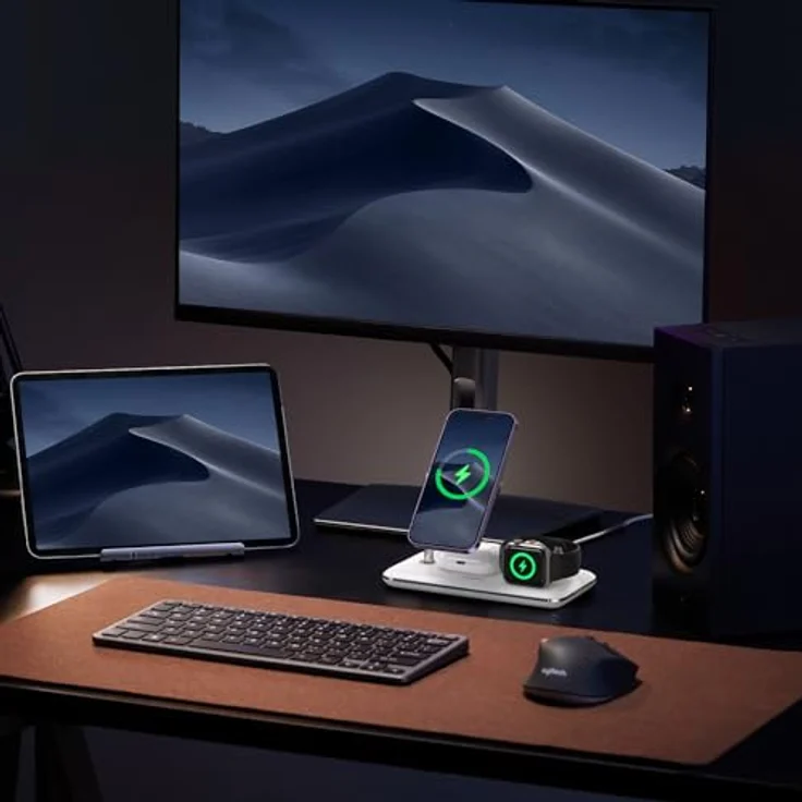 Ugreen Wireless Charger 3in1 (25 W), Ladestation für MacBook, iPhone und mehr, Weiss – Bild 10