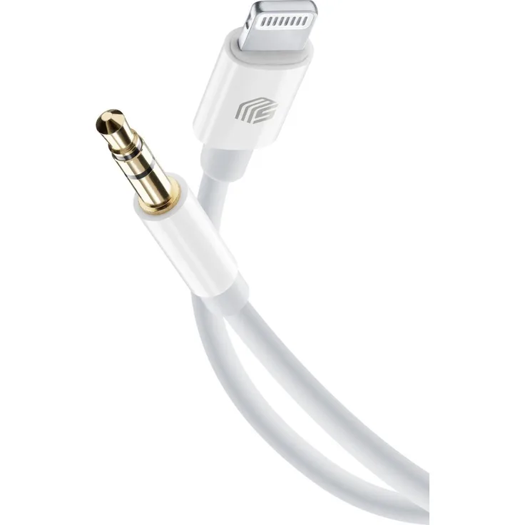Music Sound Aux Audio Adapter, Weiß, Lightning zu 3.5mm Stecker, 0,1 m Kabel