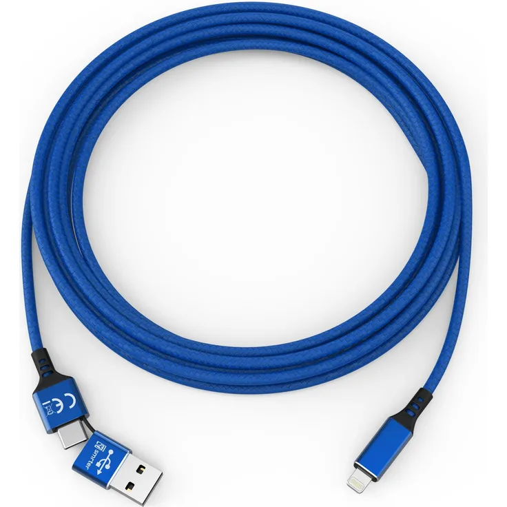 smrter SPEEDY Daten- & Ladekabel, Typ Lightning, 100 cm, USB Typ C, blau