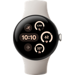 GOOGLE Pixel Watch 3 (Wi-Fi) Smartwatch Aluminium Fluorelastomer, 41mm, Porcelain