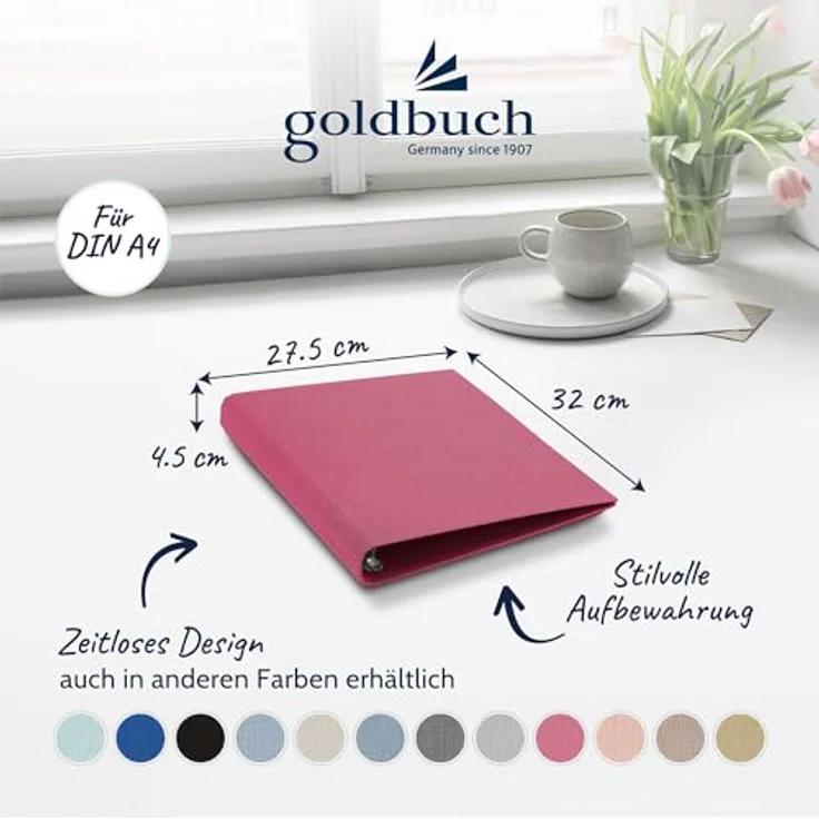 Goldbuch Ringbuch A4 net BV fuchsia Ringbuch A4 – Bild 3